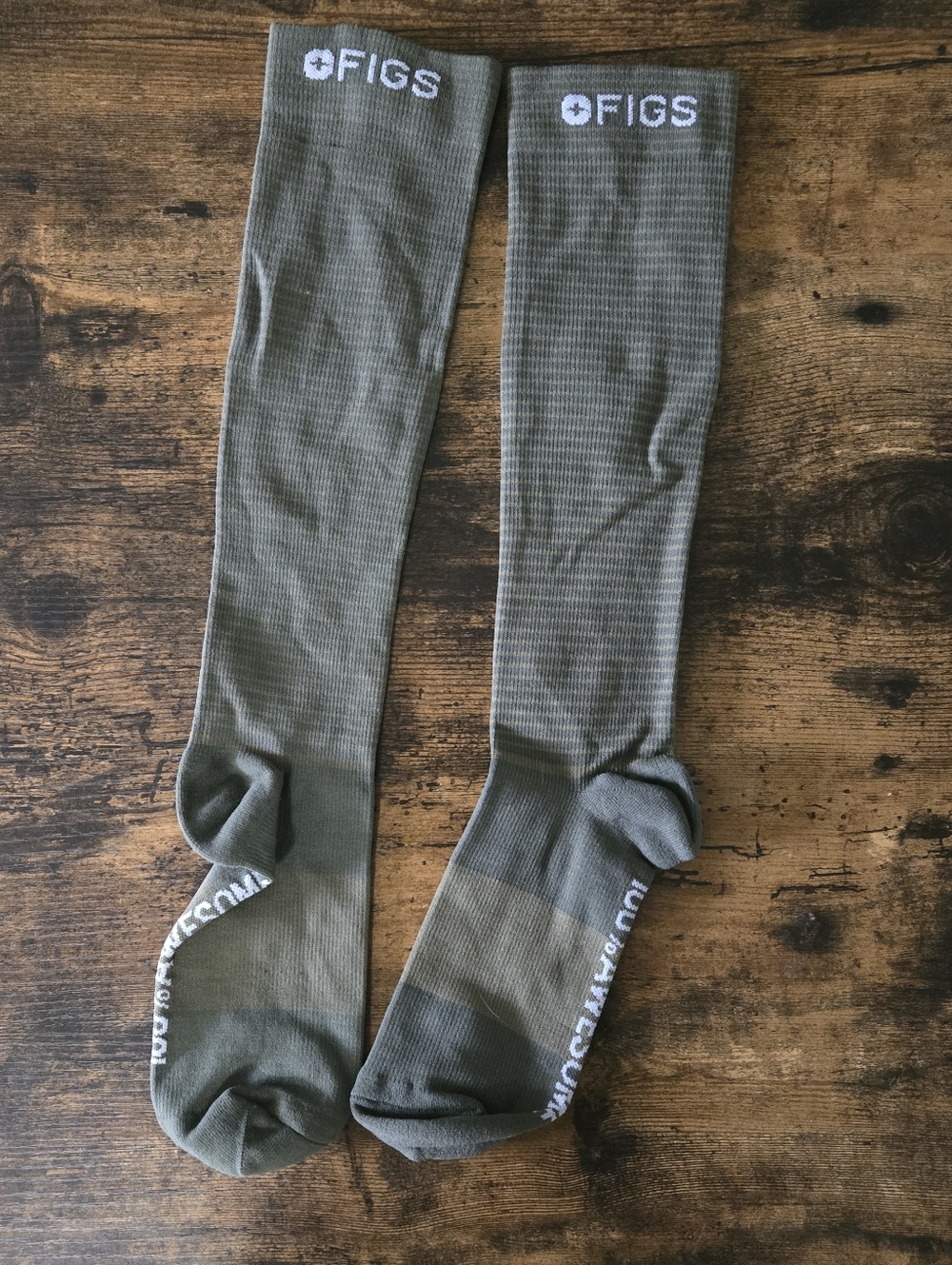 New Figs Compression Socks Olive Green Actual Size M
